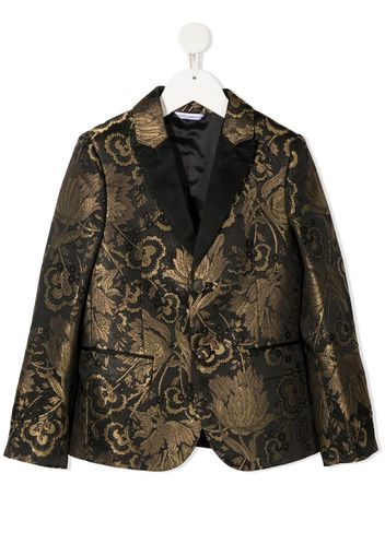 floral jacquard blazer