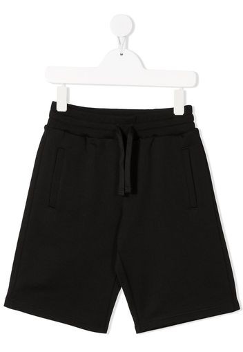 Dolce & Gabbana Kids logo plaque shorts - Black