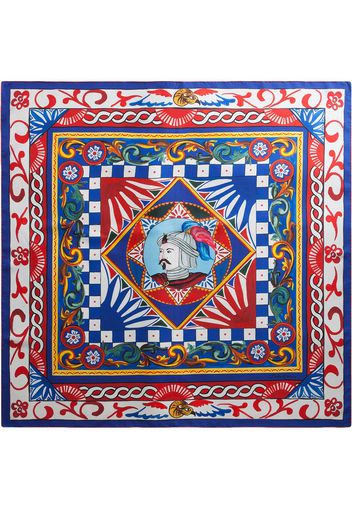 Dolce & Gabbana geometric-print multi-panel scarf - Blue