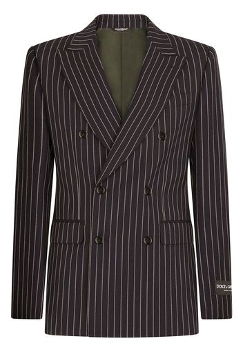 Dolce & Gabbana double-breasted pinstripe blazer - Blue