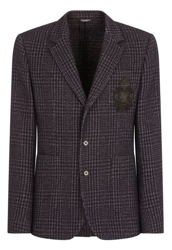 Dolce & Gabbana wool-blend checked blazer - Black