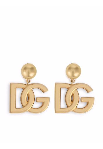 Dolce & Gabbana logo clip-on earrings - Gold