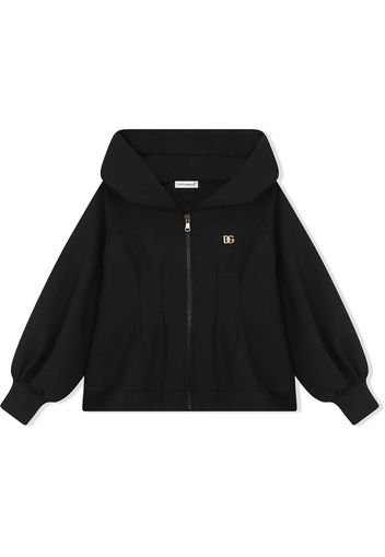 Dolce & Gabbana Kids hooded zip-front sweatshirt - Black