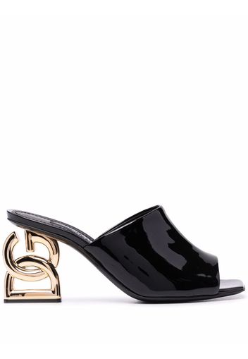 Dolce & Gabbana monogram heel mules - Black