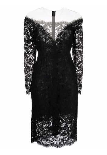 Dolce & Gabbana lace-detail mini dress - Black