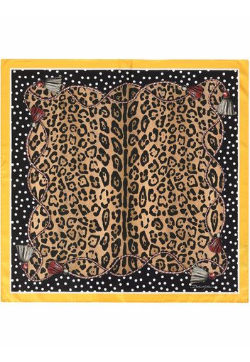 Dolce & Gabbana multi-print silk scarf - Brown