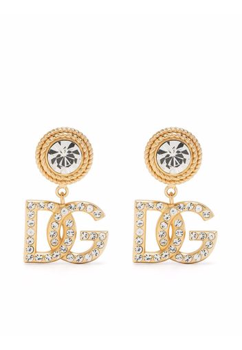 Dolce & Gabbana DG crystal-embellished earrings - Gold