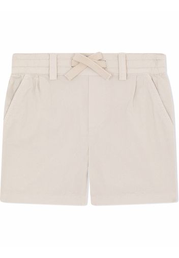 Dolce & Gabbana Kids embroidered logo cotton shorts - Neutrals