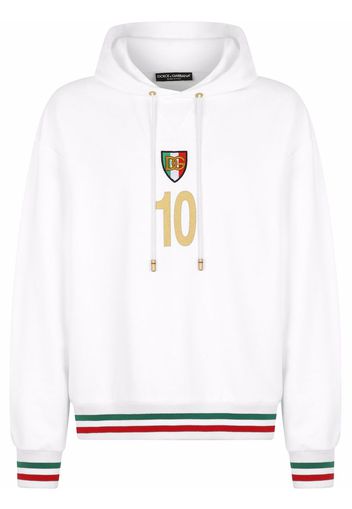 Dolce & Gabbana Italia cotton hoodie - White