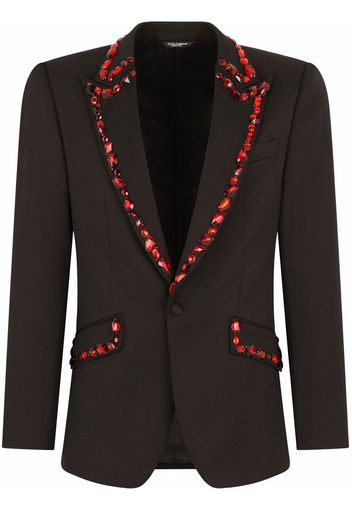 Dolce & Gabbana gemstone-trim blazer - Black