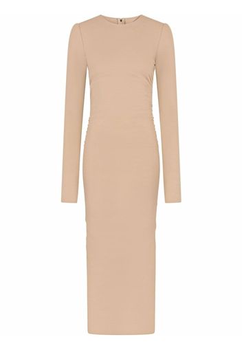 Dolce & Gabbana long-sleeve bodycon dress - Neutrals