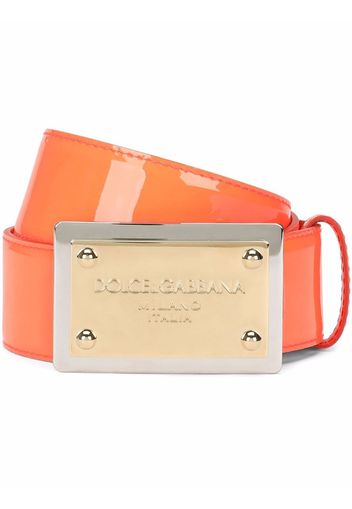 Dolce & Gabbana logo-plaque belt - Orange