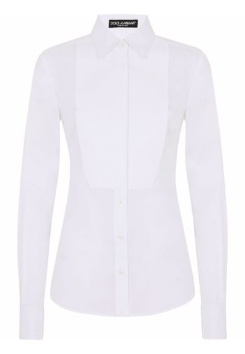 Dolce & Gabbana panelled yoke-detail shirt - White