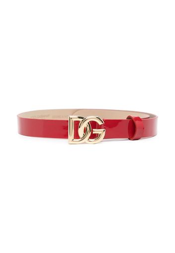 Dolce & Gabbana Kids logo-buckle belt - Red