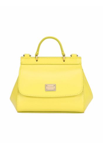 Dolce & Gabbana Kids Sicily leather shoulder bag - Yellow