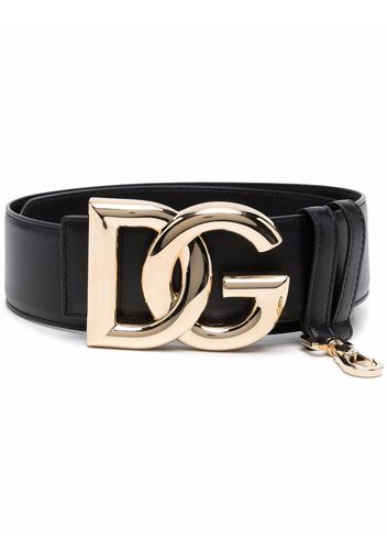 Dolce & Gabbana logo buckle belt - Black