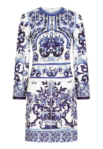 Dolce & Gabbana Majolica-print short dress - Blue