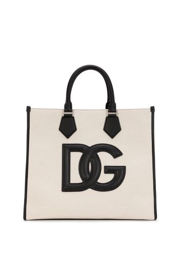 Dolce & Gabbana logo-appliqué tote bag - Neutrals