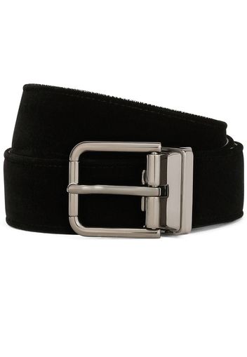 Dolce & Gabbana cotton leather belt - Black