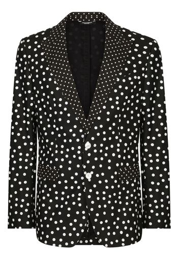 Dolce & Gabbana polka-dot print blazer - Black