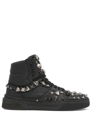 Dolce & Gabbana DG logo studded high-top sneakers - Black