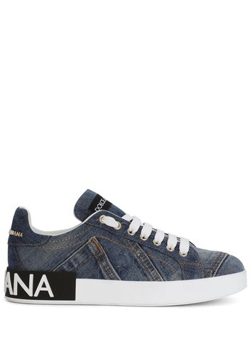 Dolce & Gabbana Portofino denim sneakers - Blue