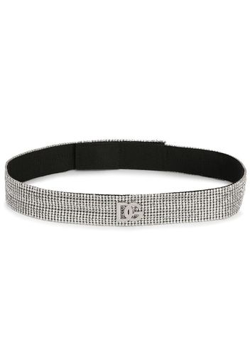 Dolce & Gabbana High-waist crystal mesh belt - Silver