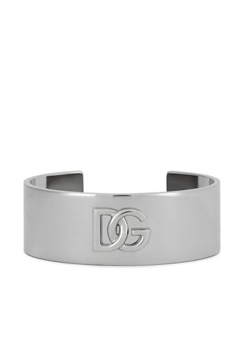 Dolce & Gabbana DG logo wide bangle - Silver