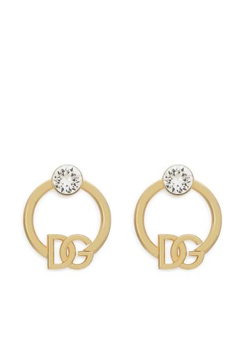 Dolce & Gabbana logo hoop earrings - Gold