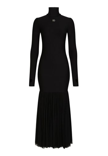 Dolce & Gabbana logo-embellished jersey midi dress - Black