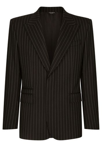 Dolce & Gabbana striped single-breasted blazer - Black