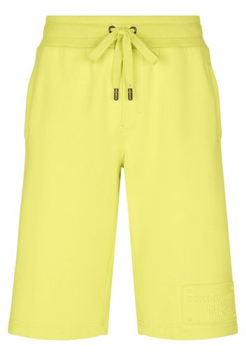 Dolce & Gabbana logo-embroidered sweatshorts - Yellow