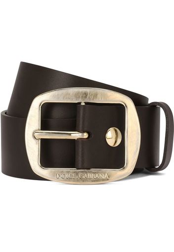 Dolce & Gabbana leather buckle belt - Brown