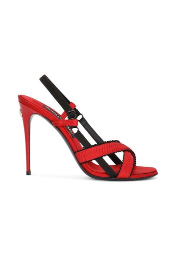 Dolce & Gabbana crossover-strap 110mm stiletto sandals - Red