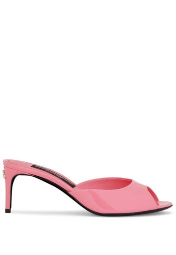 Dolce & Gabbana logo-plaque open-toe mules - Pink