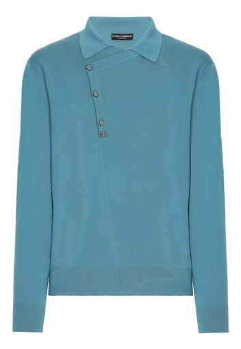 Dolce & Gabbana button-placket wool sweater - Blue