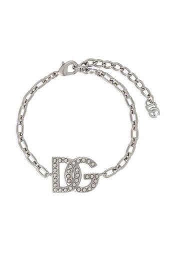 Dolce & Gabbana logo-charm chain bracelet - Silver