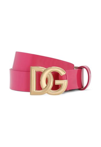 Dolce & Gabbana Kids logo-buckle fastening belt - Pink