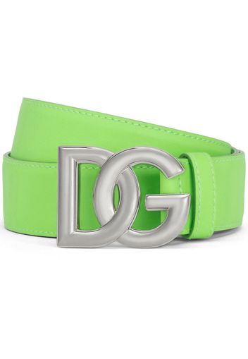 Dolce & Gabbana logo-buckle leather belt - Green