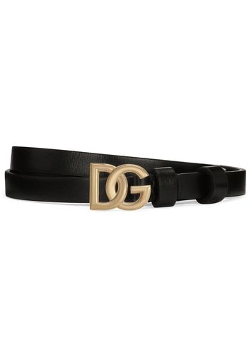 Dolce & Gabbana logo-detail leather belt - Black