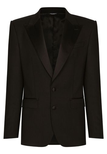 Dolce & Gabbana satin-lapel blazer - Black