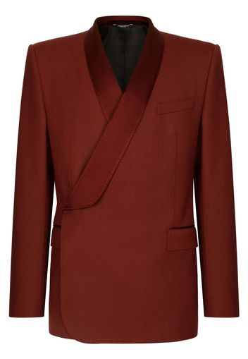 Dolce & Gabbana contrast shawl-lapels blazer - Red