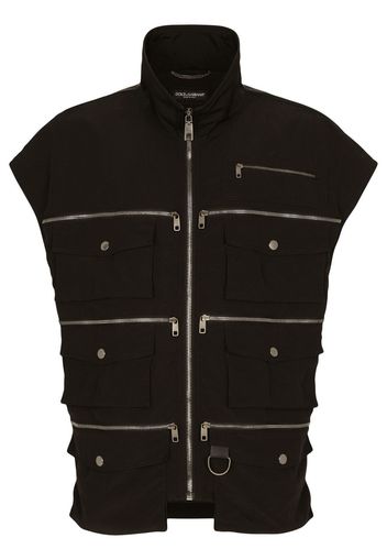 Dolce & Gabbana zip-detail gilet - Black