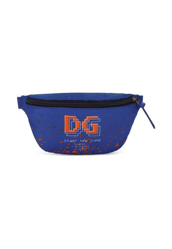 Dolce & Gabbana Kids logo-print detail belt bag - Blue