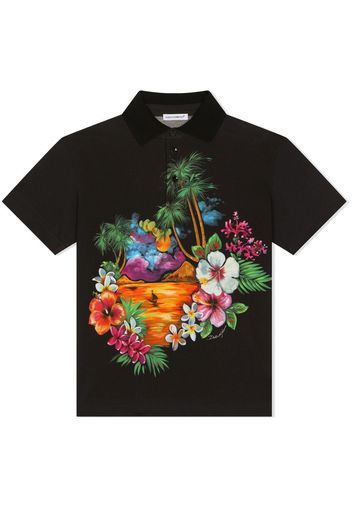 Dolce & Gabbana Kids graphic print shirt - Black