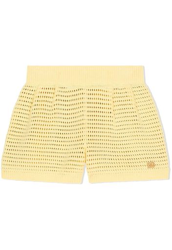 Dolce & Gabbana Kids knitted cotton shorts - Yellow