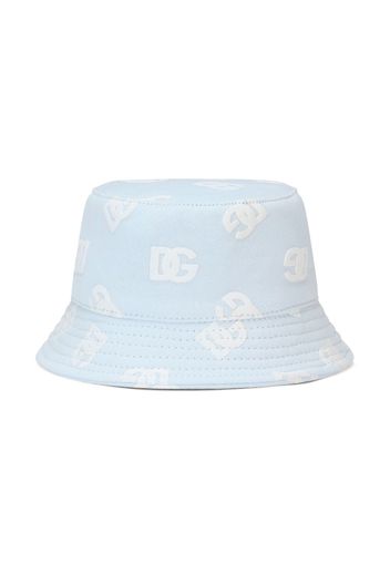 Dolce & Gabbana Kids logo-print bucket hat - Blue