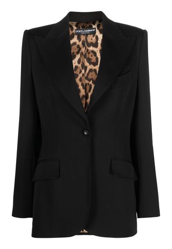 Dolce & Gabbana single-breasted button-fastening blazer - Black