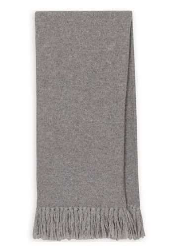 Dolce & Gabbana fringed knitted scarf - Grey