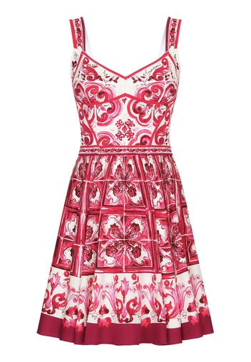 Dolce & Gabbana graphic-print sleeveless dress - Red